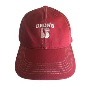 Becks 75 Years Of Difference Red Adjustable Snapback Hat Made In USA